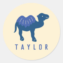 Cartoon Kameel Blauwe Bactrische 2 Bulten Persoonl