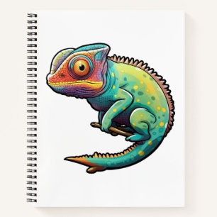 Cartoon kameleon illustratie notitieboek