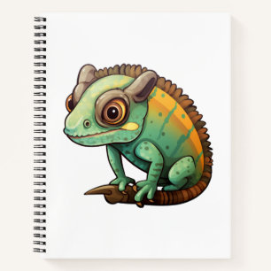 Cartoon kameleon illustratie notitieboek