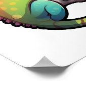 Cartoon kameleon illustratie poster (Hoek)