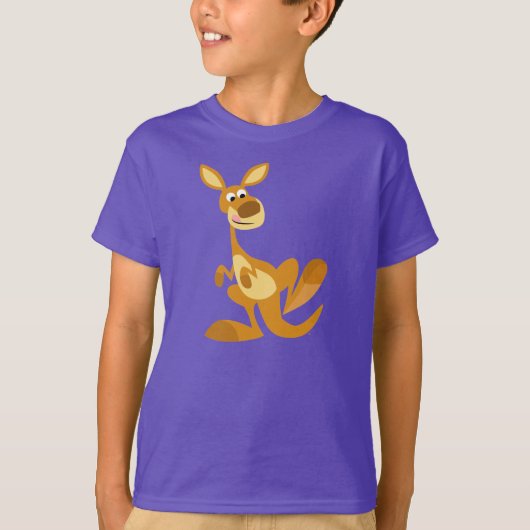 Cartoon Kangaroo Children T-Shirt (Voorkant)