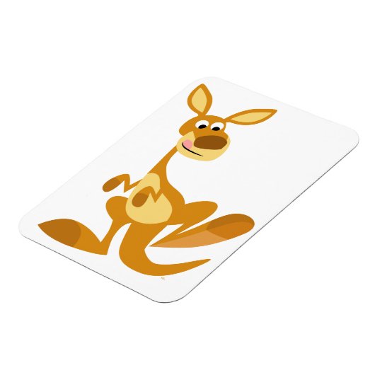 Cartoon Kangaroo Flexible Magnet voor het dumpen v Magneet (Linkerzijde)
