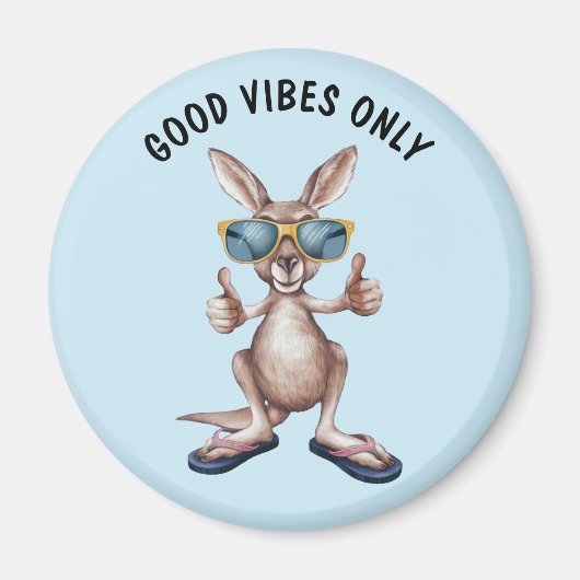 Cartoon Kangaroo Magneet (Voorkant)