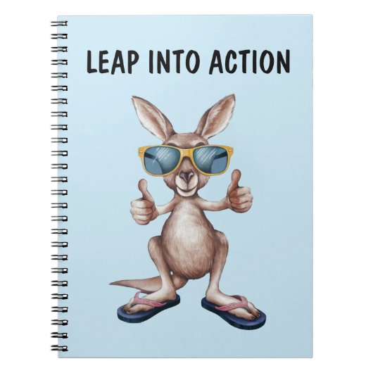 Cartoon Kangaroo Notitieboek (Voorkant)