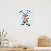 Cartoon Kangaroo Poster (Keuken)