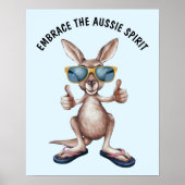 Cartoon Kangaroo Poster (Voorkant)