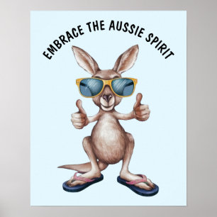 Cartoon Kangaroo Poster