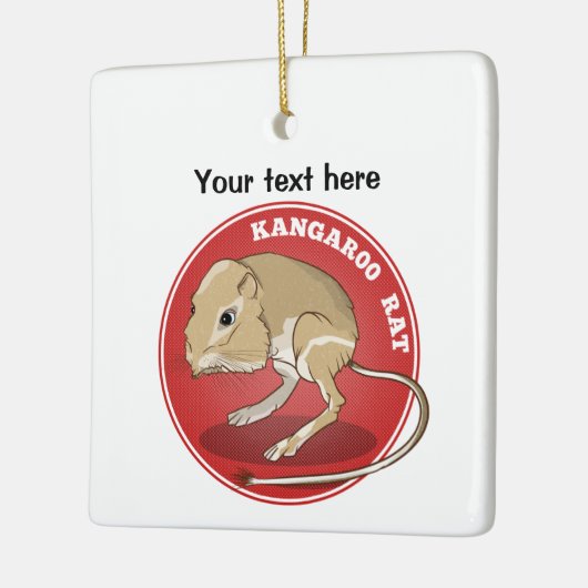 Cartoon Kangaroo Rat Keramisch Ornament (Links)