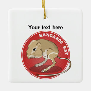 Cartoon Kangaroo Rat Keramisch Ornament