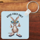 Cartoon Kangaroo Sleutelhanger (Achterkant)