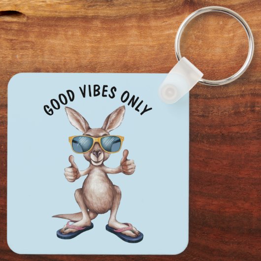 Cartoon Kangaroo Sleutelhanger (Achterkant)