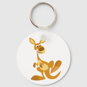 Cartoon Kangaroo Sleutelhanger