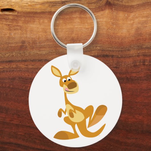 Cartoon Kangaroo Sleutelhanger (Voorkant)