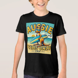 Cartoon Kangaroo Surfen Graphic T-shirt voor Beach