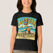 Cartoon Kangaroo Surfen Graphic T-shirt voor Beach (Voorkant)