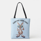 Cartoon Kangaroo Tote Bag (Achterkant)
