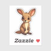 Cartoon kangoeroe sticker (Vel)