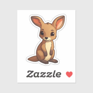 Cartoon kangoeroe sticker