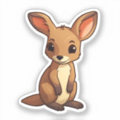 Cartoon kangoeroe sticker (Voorkant)