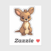 Cartoon kangoeroe sticker (Vel)