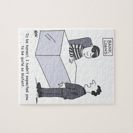 Cartoon Kantoor bankmanager Legpuzzel (Horizontaal)
