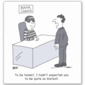 Cartoon Kantoor bankmanager Sticker (Voorkant)