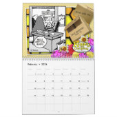 Cartoon Kantoor Kalender (Feb 2026)