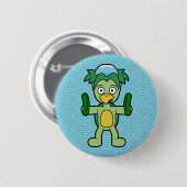 Cartoon Kappa Yokai - Japanse folklore Ronde Button 5,7 Cm (Voorkant /achterkant)