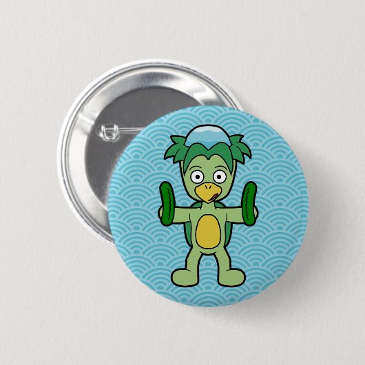 Cartoon Kappa Yokai - Japanse folklore Ronde Button 5,7 Cm (Voorkant /achterkant)