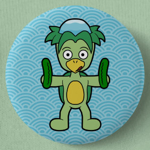 Cartoon Kappa Yokai - Japanse folklore Ronde Button 5,7 Cm