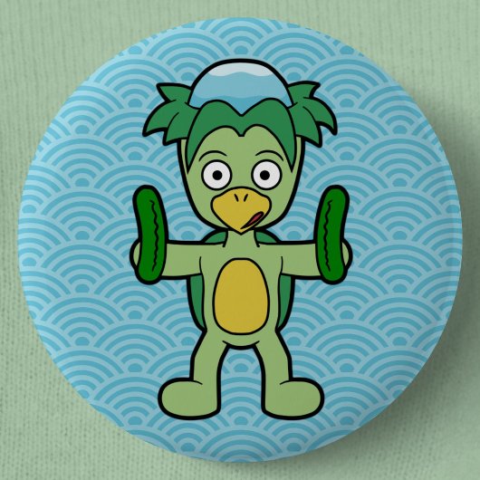 Cartoon Kappa Yokai - Japanse folklore Ronde Button 5,7 Cm