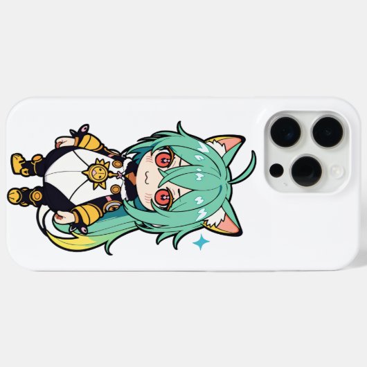 Cartoon karakter iPhone case (Achterkant (horizontaal))