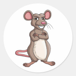 Cartoon Karakter Muis Ronde Sticker