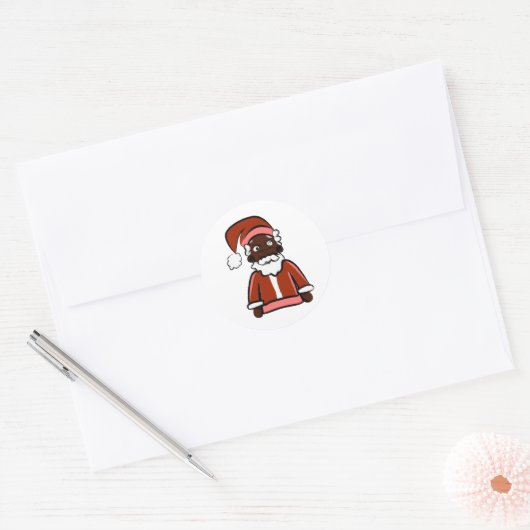 Cartoon Karakter - Santa Ronde Sticker (Envelop)