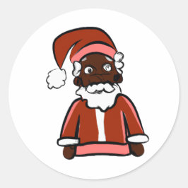 Cartoon Karakter - Santa Ronde Sticker