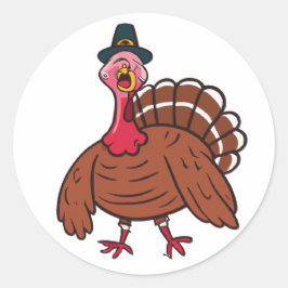 Cartoon Karakter - Turkije Ronde Sticker