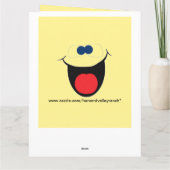 Cartoon karakter verjaardag kaart (Achterkant)