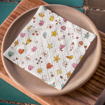 Cartoon Karakters Naadloze Patroon