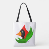 Cartoon Kardinaal Bird Tote Bag (Achterkant)