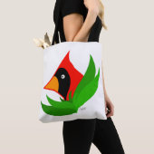 Cartoon Kardinaal Bird Tote Bag (Dichtbij)