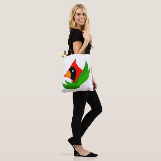 Cartoon Kardinaal Bird Tote Bag (Op model)