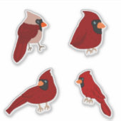 Cartoon Kardinaal Sticker Pack (Voorkant)