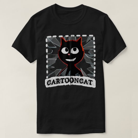 Cartoon kat dat we allemaal graag uit Siren-hoofd  T-shirt (Design voorkant)
