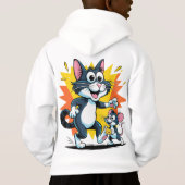 Cartoon kat en muis achtervolging (Achterkant)