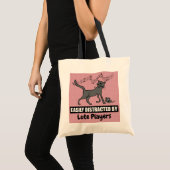 Cartoon Kat gemakkelijk verstoord door Lute-speler Tote Bag (Voorkant (product))