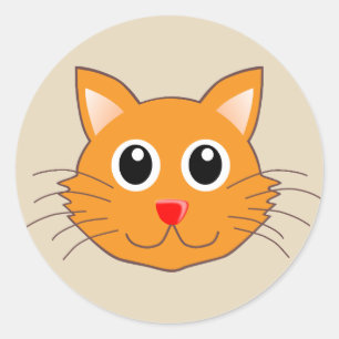 cartoon kat gezicht stickers
