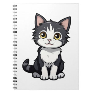 Cartoon kat illustratie notitieboek