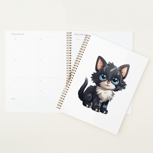 Cartoon kat illustratie planner (Display)