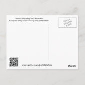 Cartoon Kat in slaap op een floragestoel Briefkaart (Achterkant)