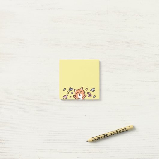 Cartoon kat memo post-it® notes (Op bureau)